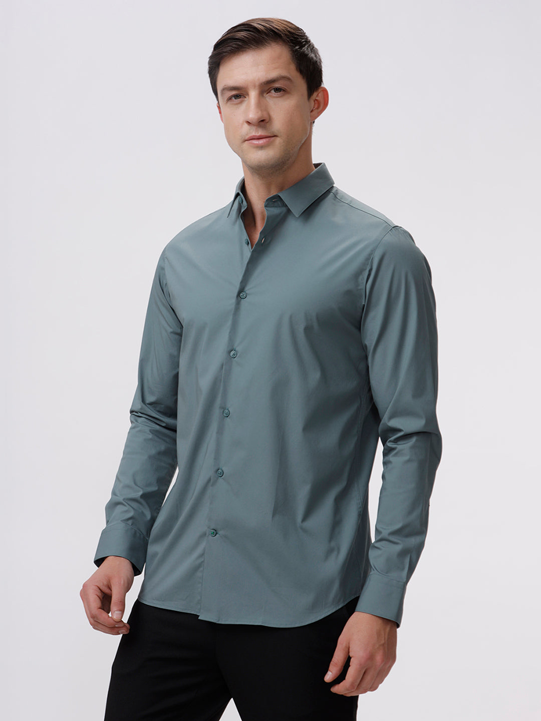 The Collection Patrick Slim Fit Shirt - Stormy Sea