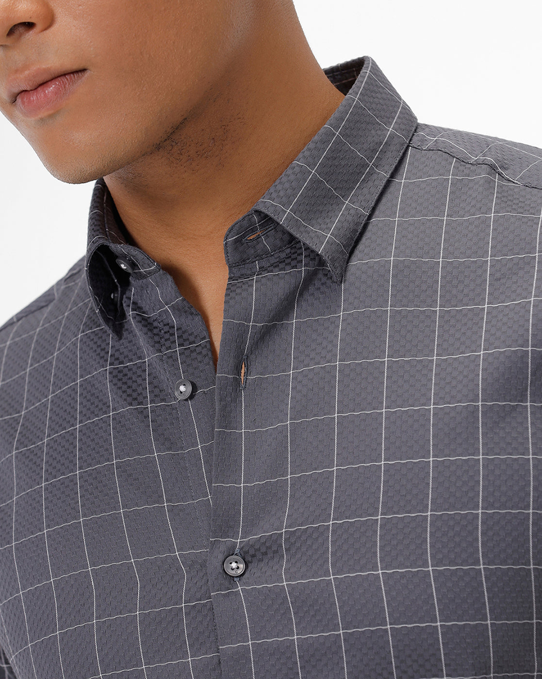 Dark Grey Checks EXPRESS SHIRT