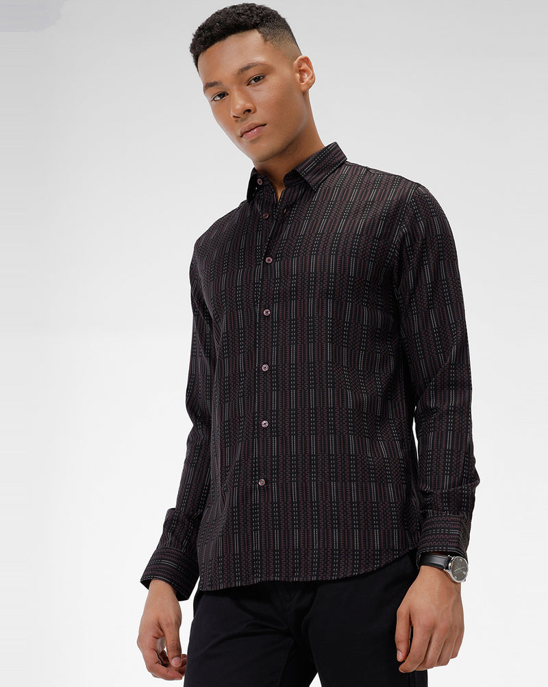 MAROON STRIPES – BULLET Casual Shirt
