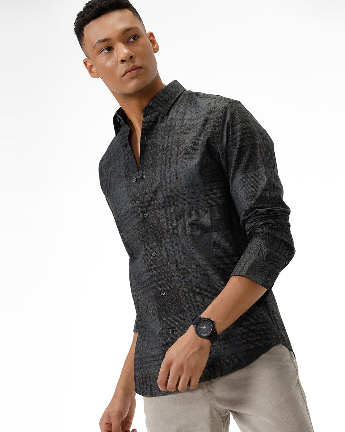 Grey Checks PLUS Casual Shirt