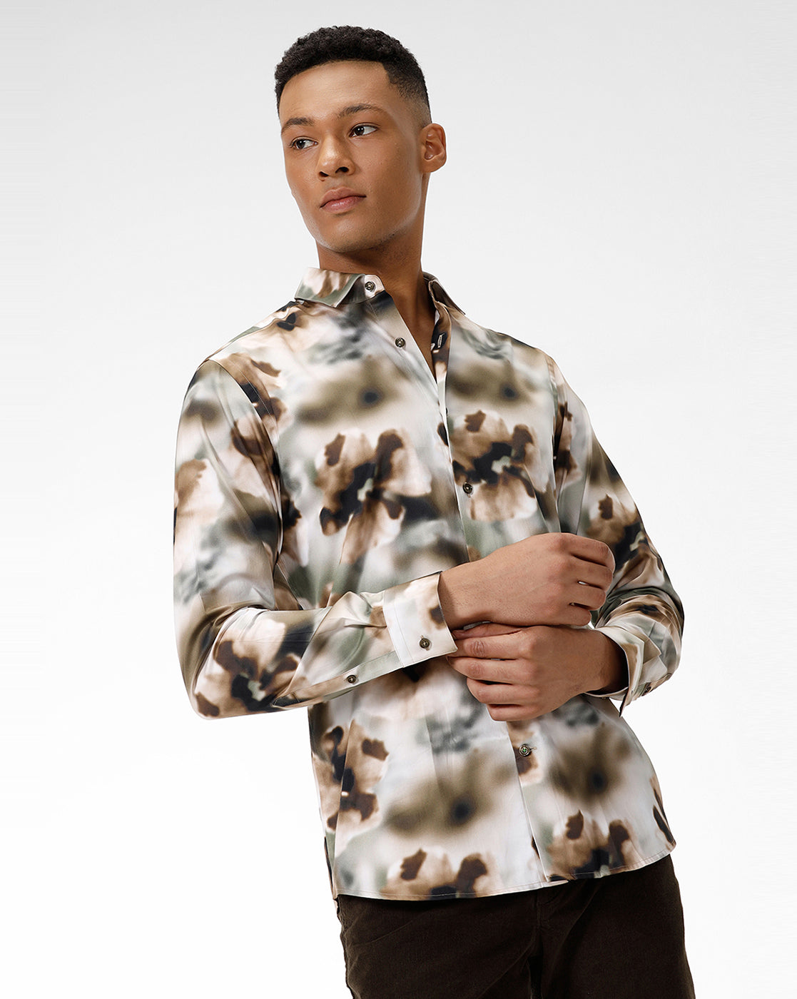 Dijon Floral Print Mercury Casual Shirt