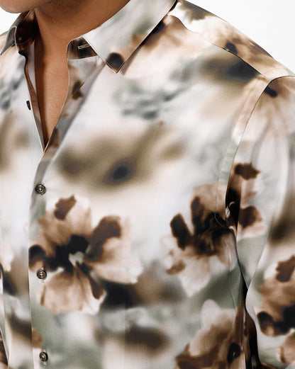 Dijon Floral Print Mercury Casual Shirt