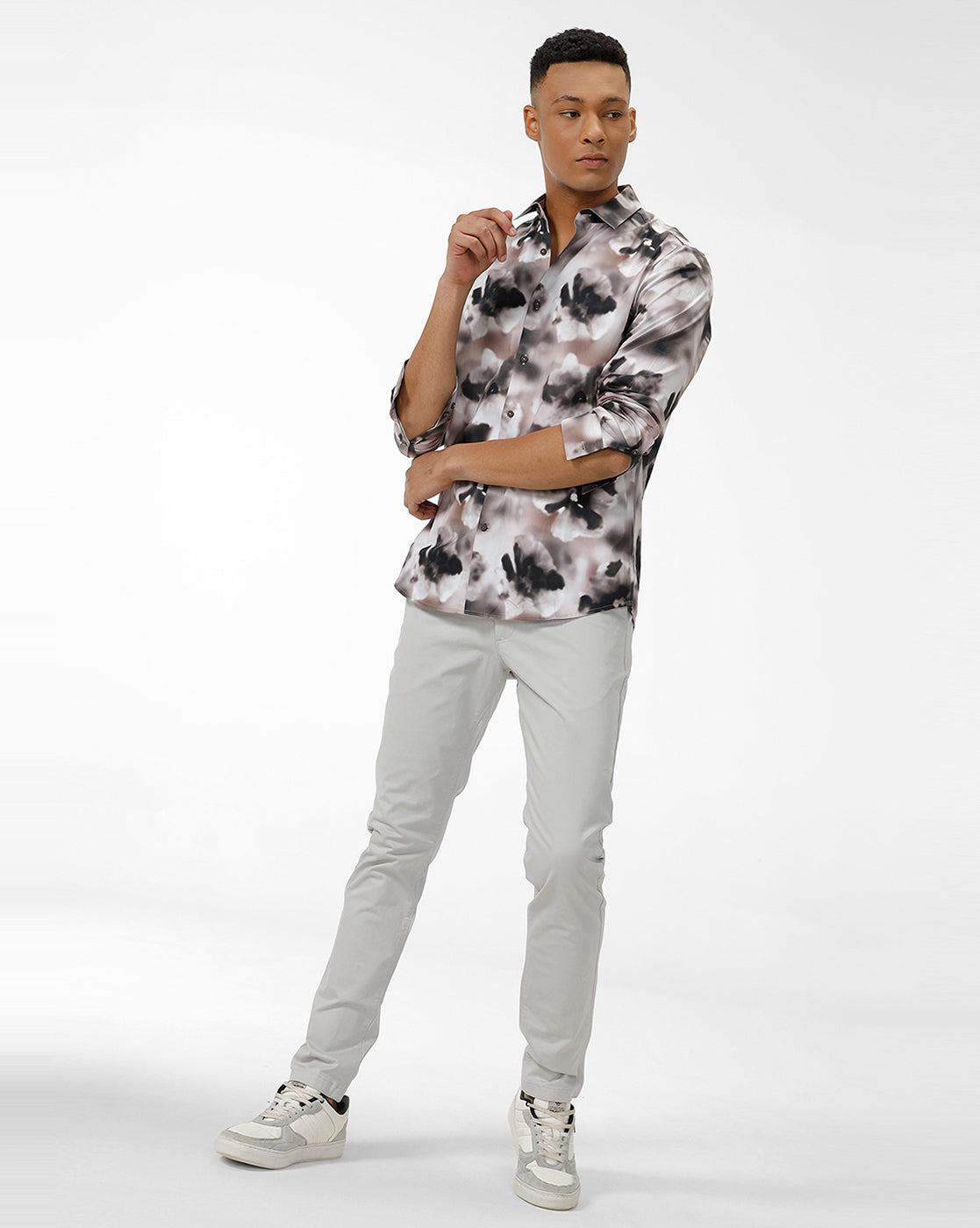 Pink Floral Print Mercury Casual Shirt