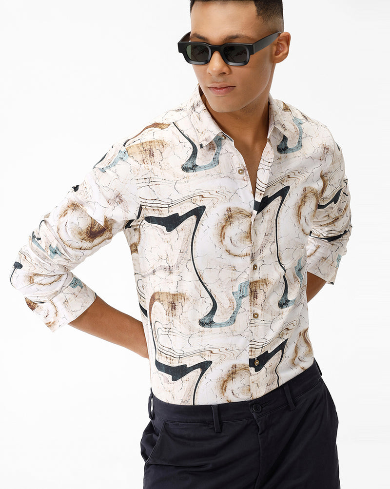The Collection Saturn Multi-Print Casual Shirt