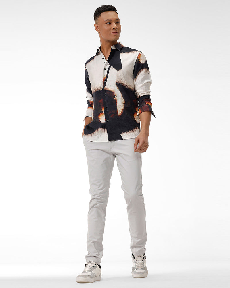 COYOTE – Black Off White Print Shirt