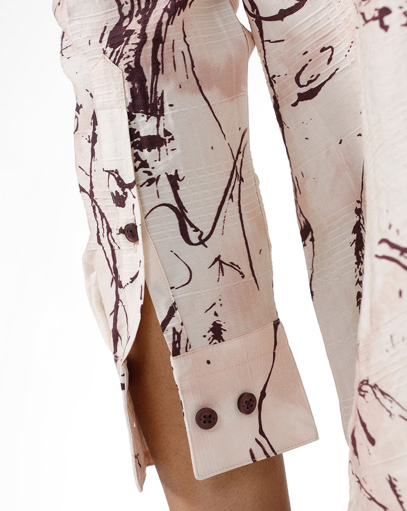 Reindeer Print Casual Shirt