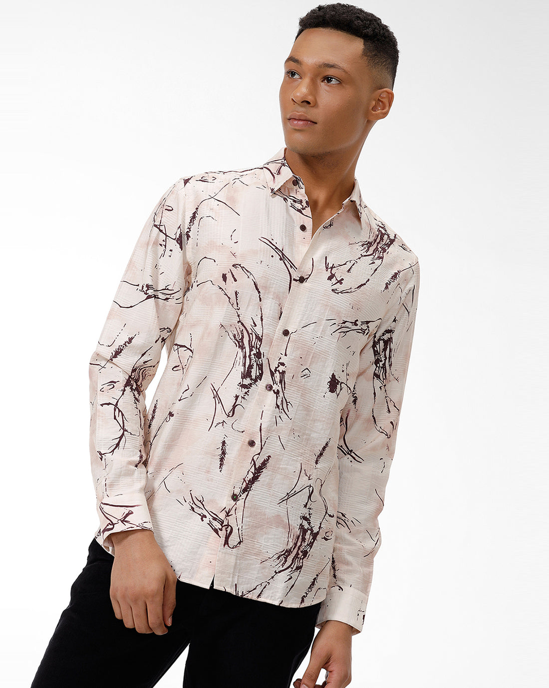 Reindeer Print Casual Shirt