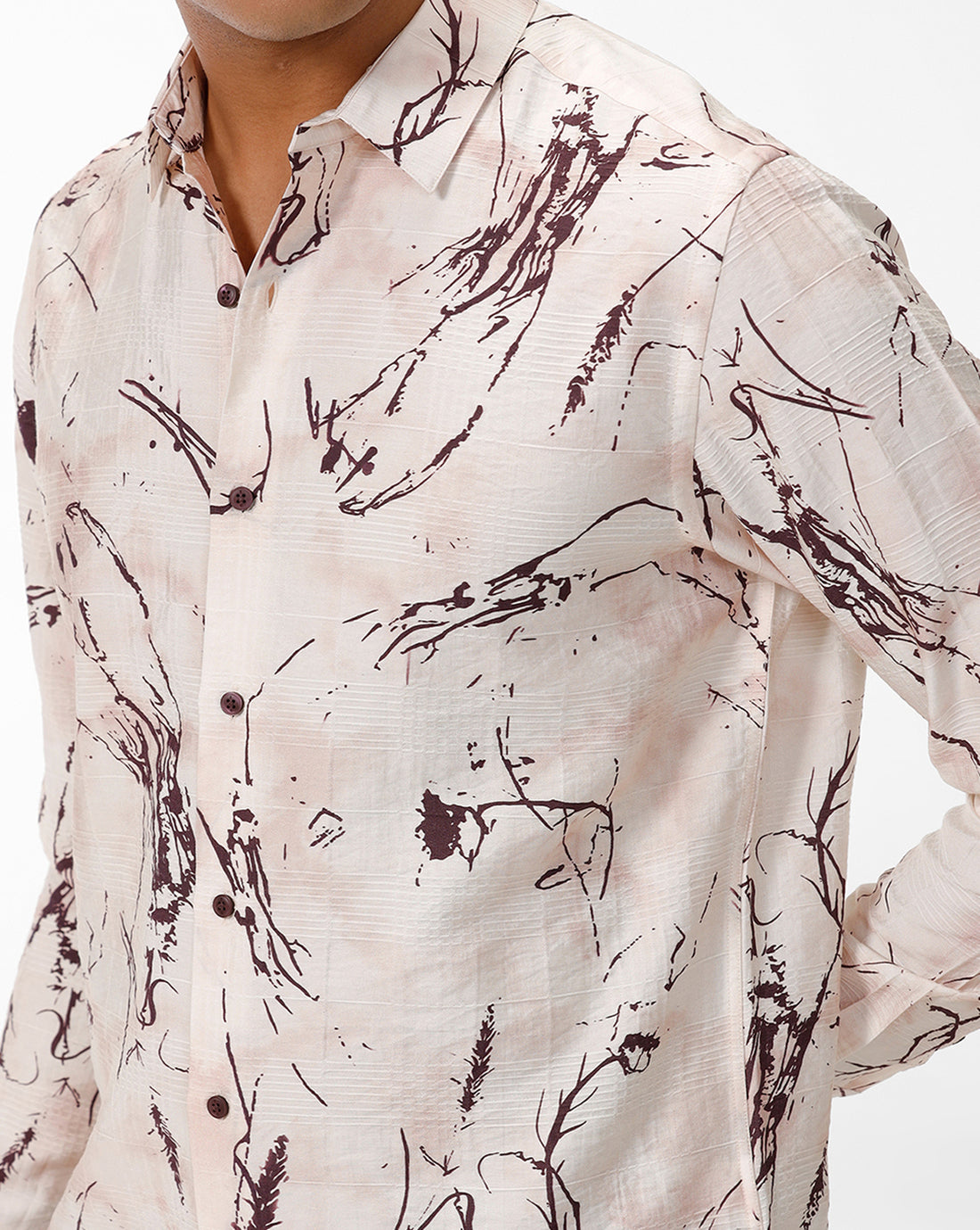 Reindeer Print Casual Shirt