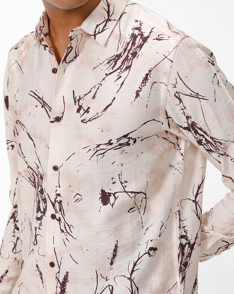 Reindeer Print Casual Shirt