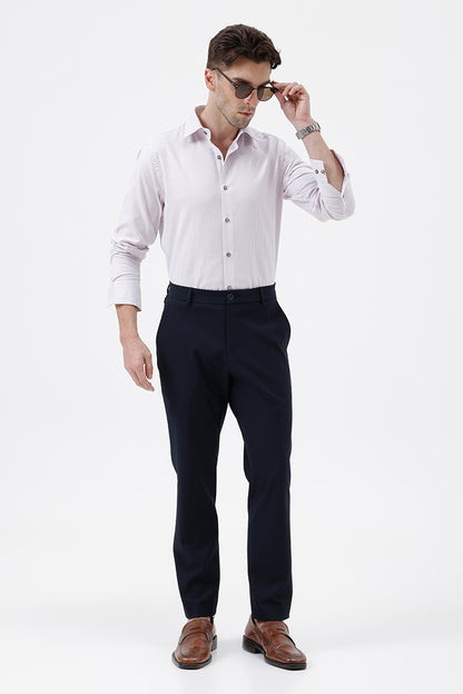 LIGHT PINK COTTON DOBBY SHIRT