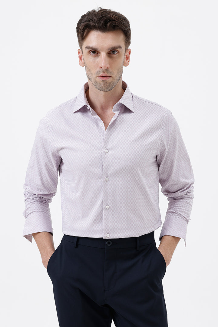 ONION PINK COTTON DOBBY SHIRT