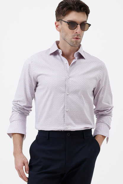 ONION PINK COTTON DOBBY SHIRT