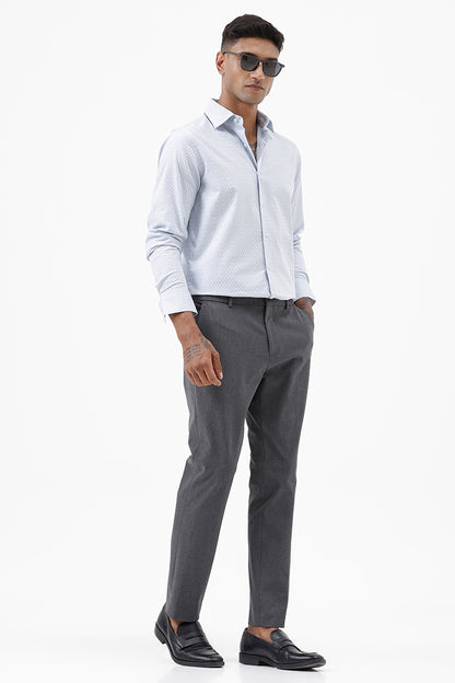 SKY BLUE COTTON DOBBY SHIRT