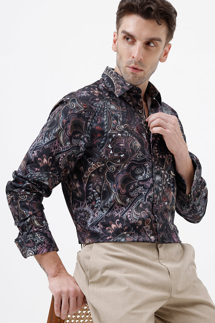 MULTI PAISLEY COTTON PRINT SHIRT