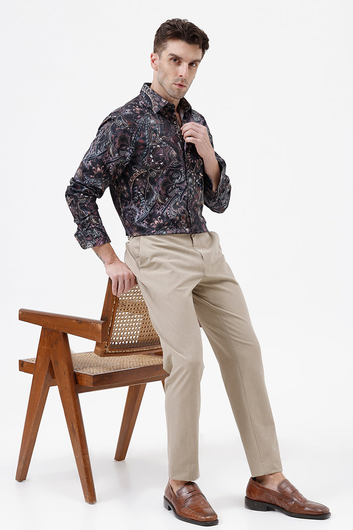 MULTI PAISLEY COTTON PRINT SHIRT