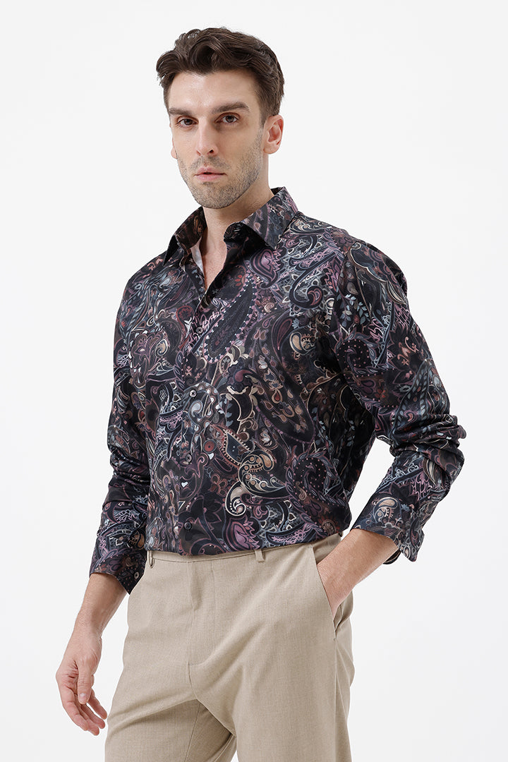 MULTI PAISLEY COTTON PRINT SHIRT