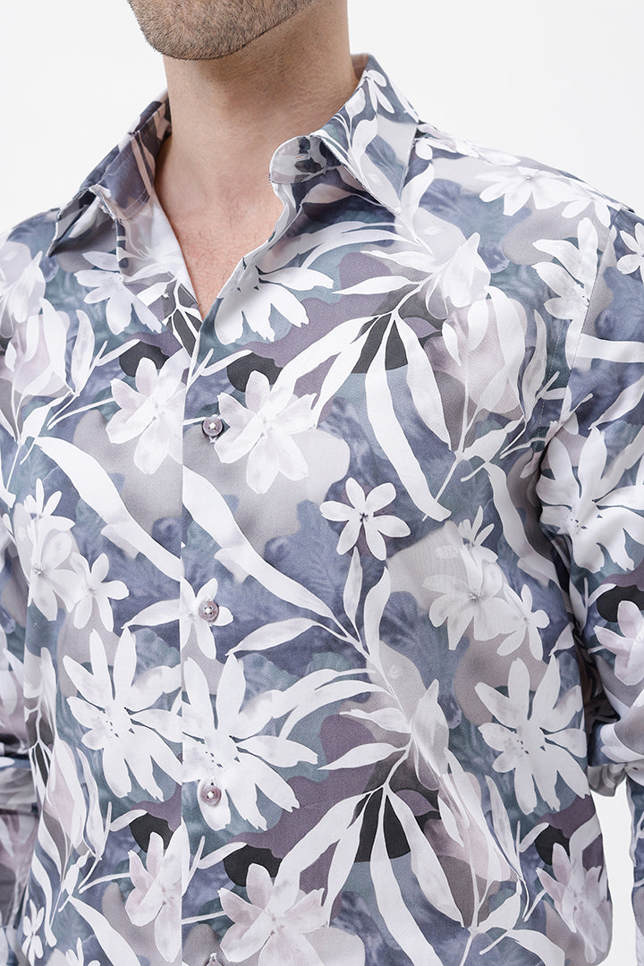 MULTI FLORAL COTTON PRINT SHIRT
