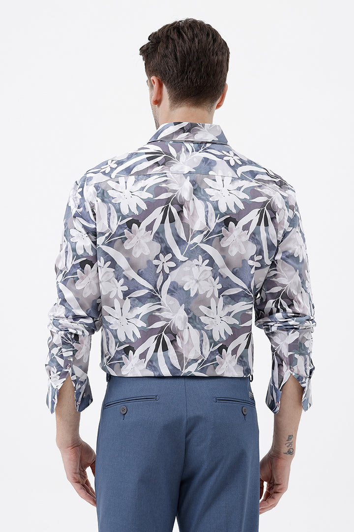 MULTI FLORAL COTTON PRINT SHIRT