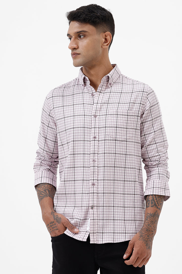 PINK COTTON CHECKS SHIRT