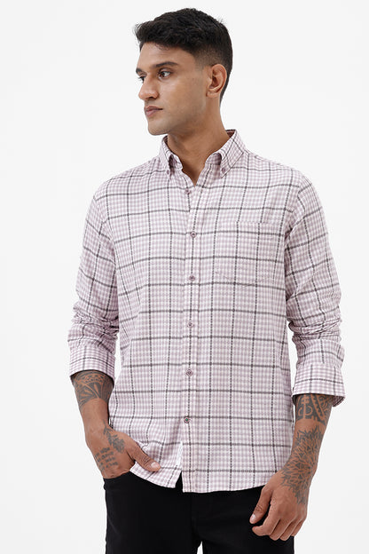 PINK COTTON CHECKS SHIRT