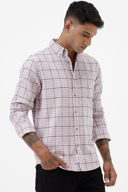 PINK COTTON CHECKS SHIRT