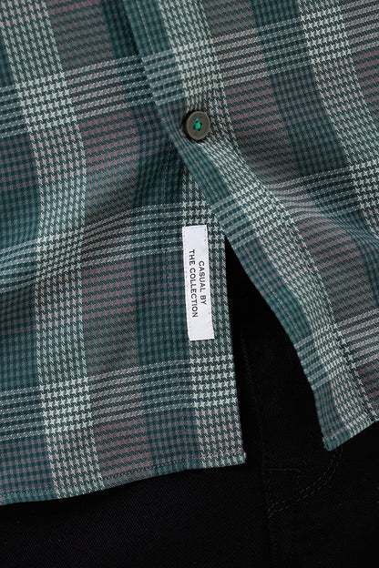 FOREST GREEN COTTON CHECK SHIRT