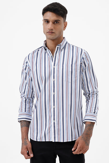 MULTI COTTON STRIPE SHIRT