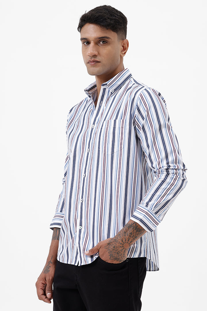 MULTI COTTON STRIPE SHIRT