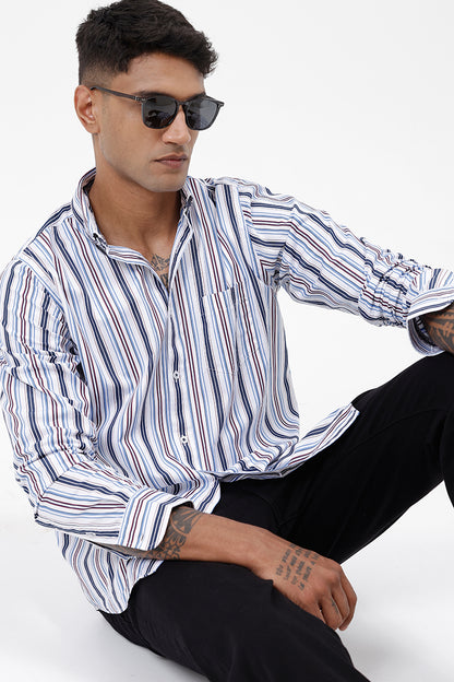 MULTI COTTON STRIPE SHIRT
