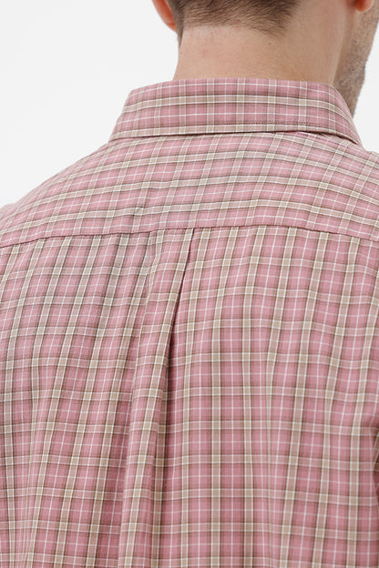 ONION PINK COTTON CHECK SHIRT