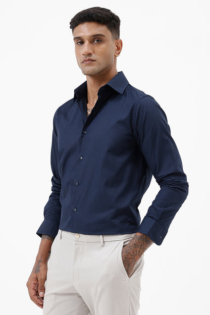 NAVY COTTON SHIRT