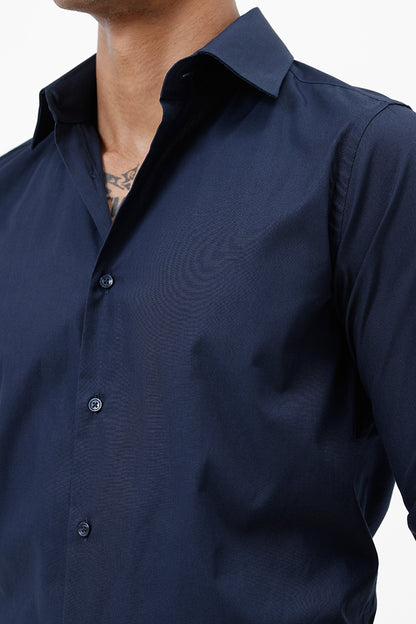 NAVY COTTON SHIRT