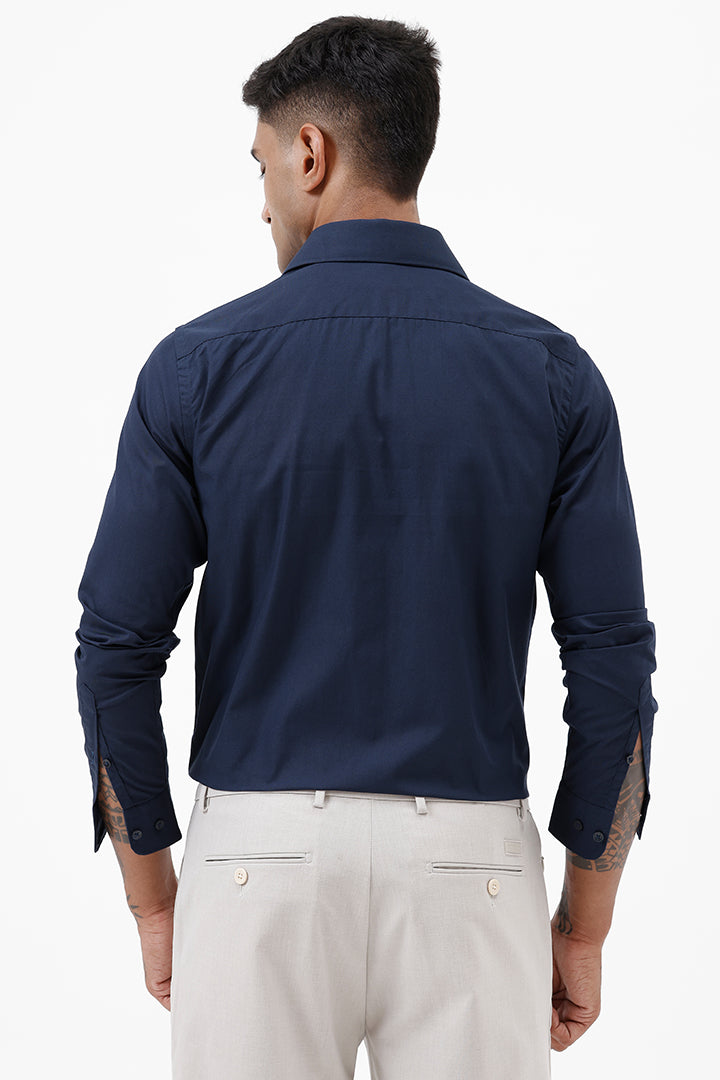 NAVY COTTON SHIRT