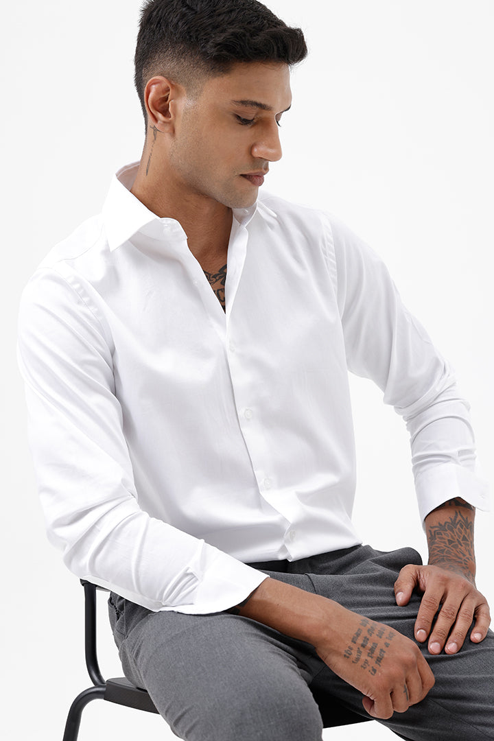 WHITE COTTON SHIRT
