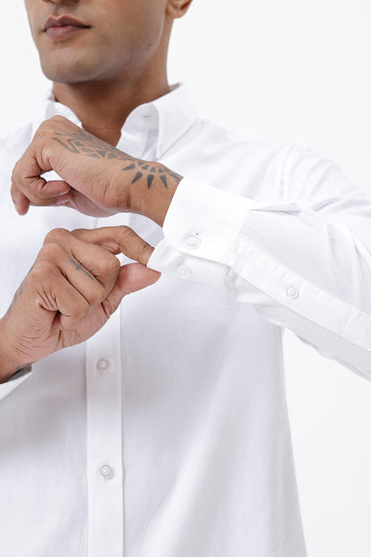 WHITE LINEN SHIRT