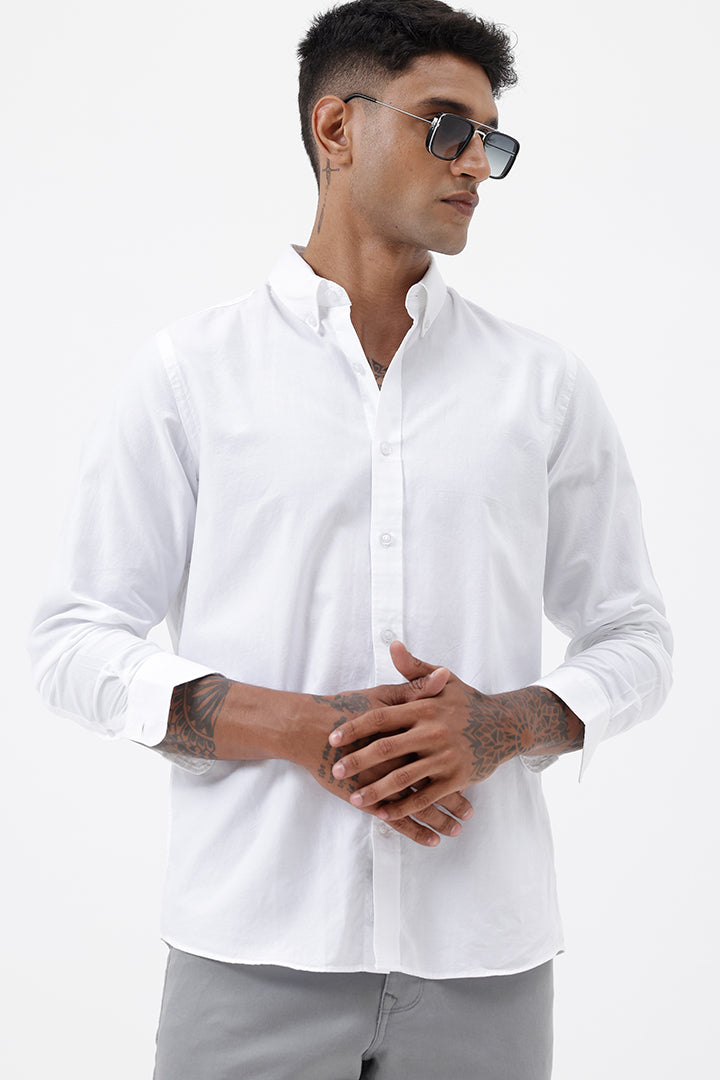 WHITE LINEN SHIRT