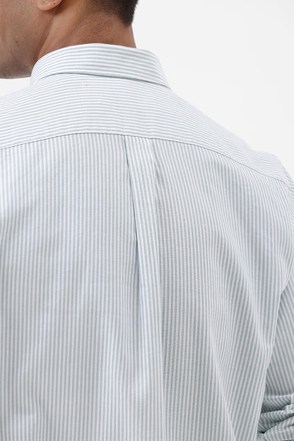 GREEN OXFORD STRIPE SHIRT