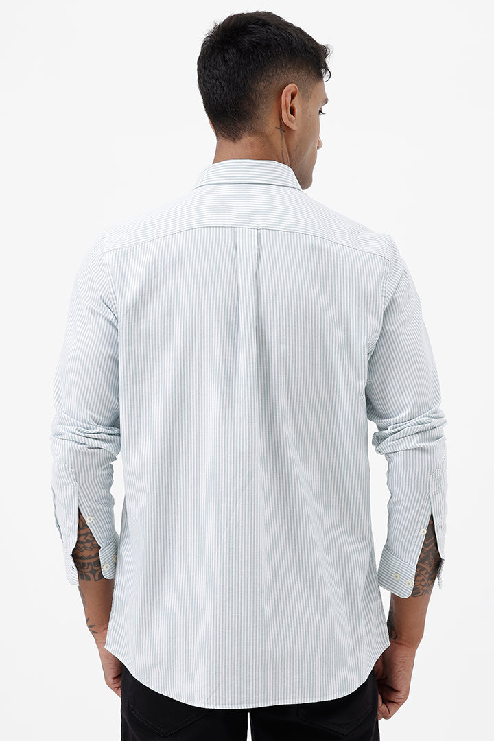 GREEN OXFORD STRIPE SHIRT