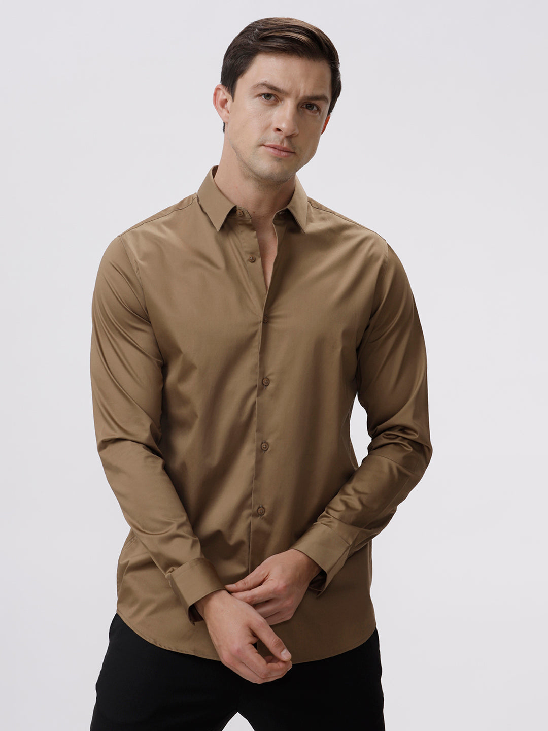 Samuel Cocoa Crems Slim Fit Cotton Shirt