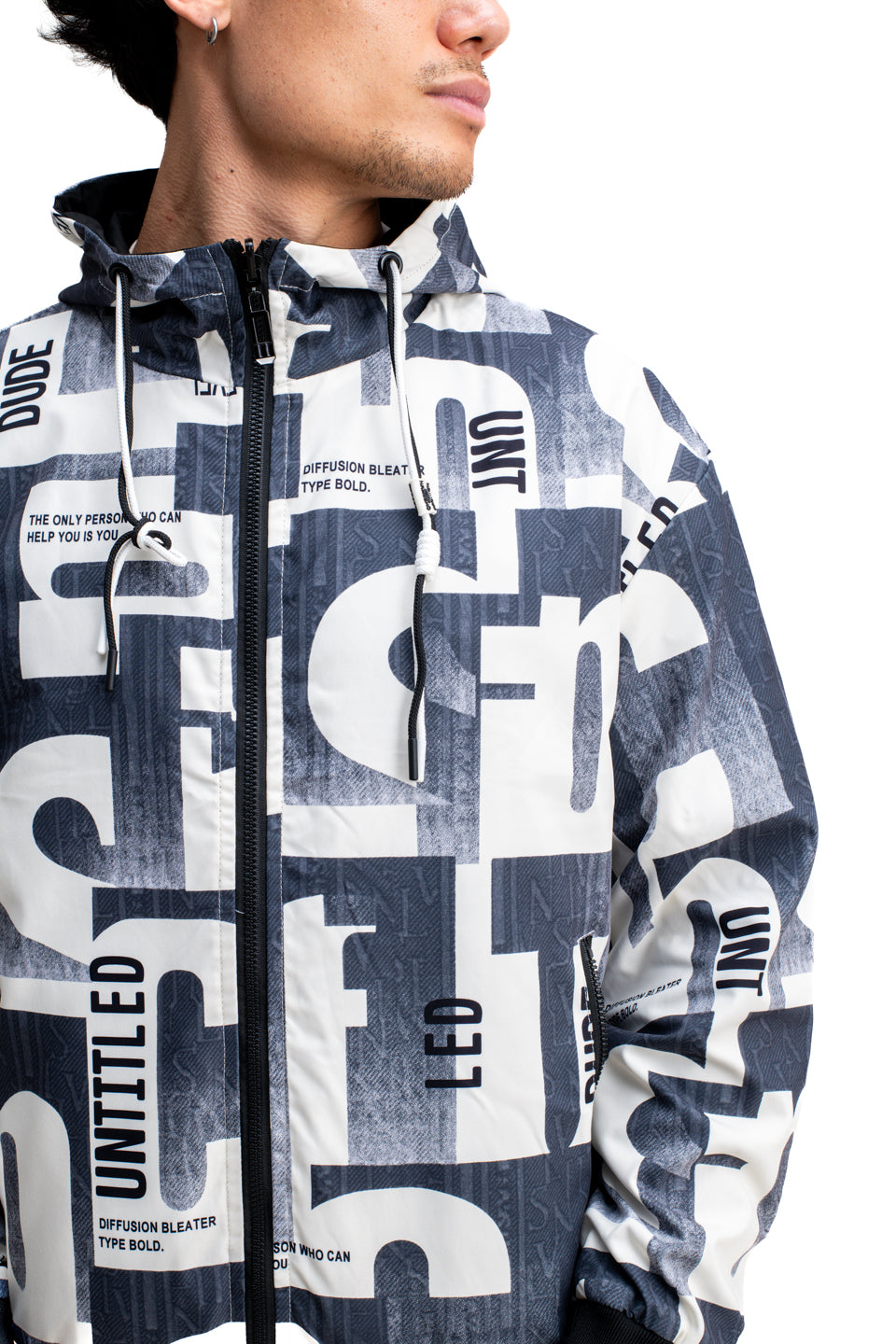 REVERSIBLE ABSTRACT PRINTED JACKET