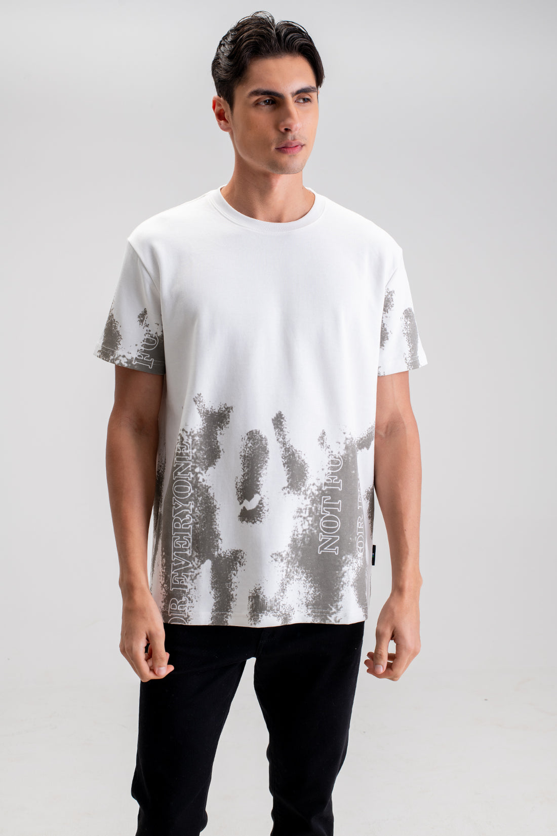 ABSTRACT PRINT OVERSIZED T-SHIRT