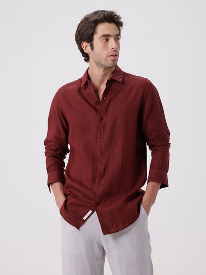 100% PURE LINEN FULL SLEEVE SHIRT