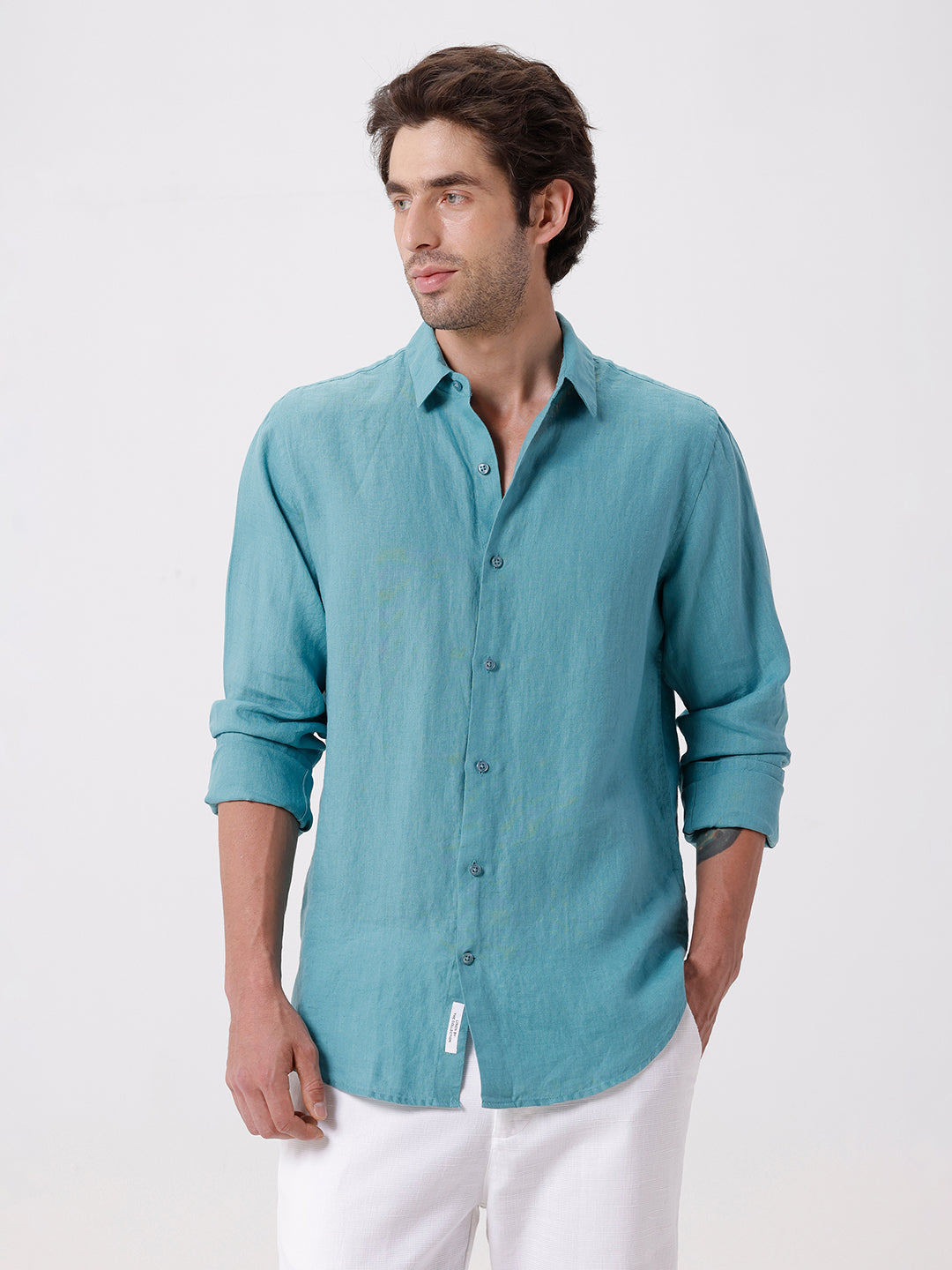 100% PURE LINEN FULL SLEEVE SHIRT