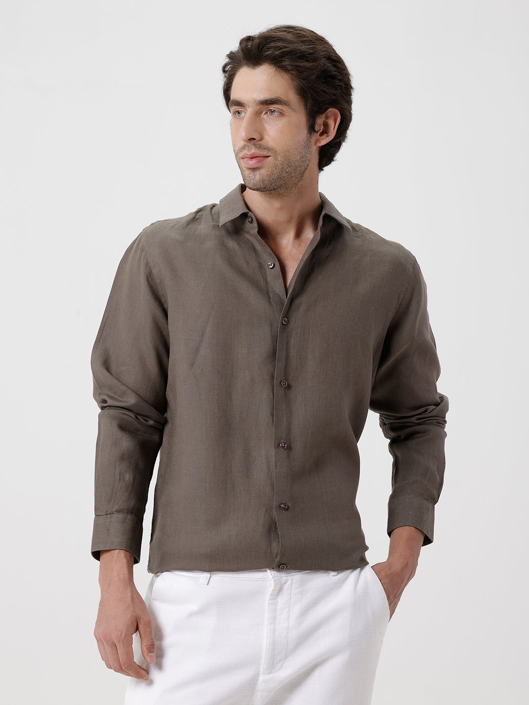 100% PURE LINEN FULL SLEEVE SHIRT
