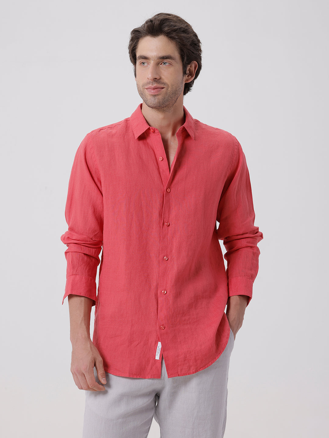 100% PURE LINEN FULL SLEEVE SHIRT