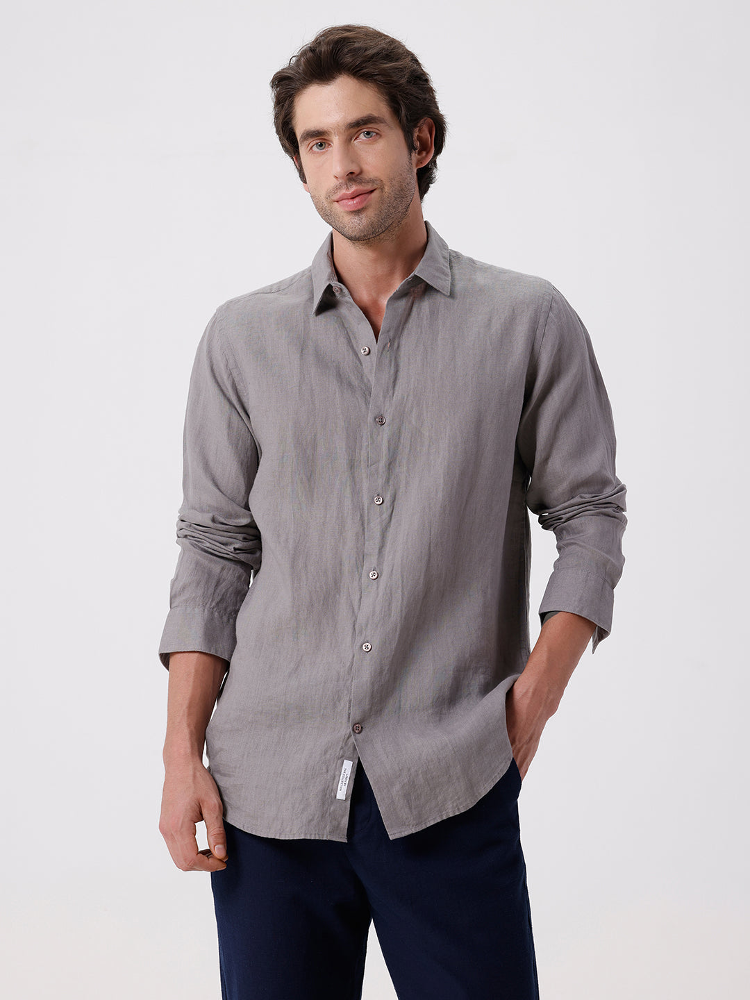 100% PURE LINEN FULL SLEEVE SHIRT