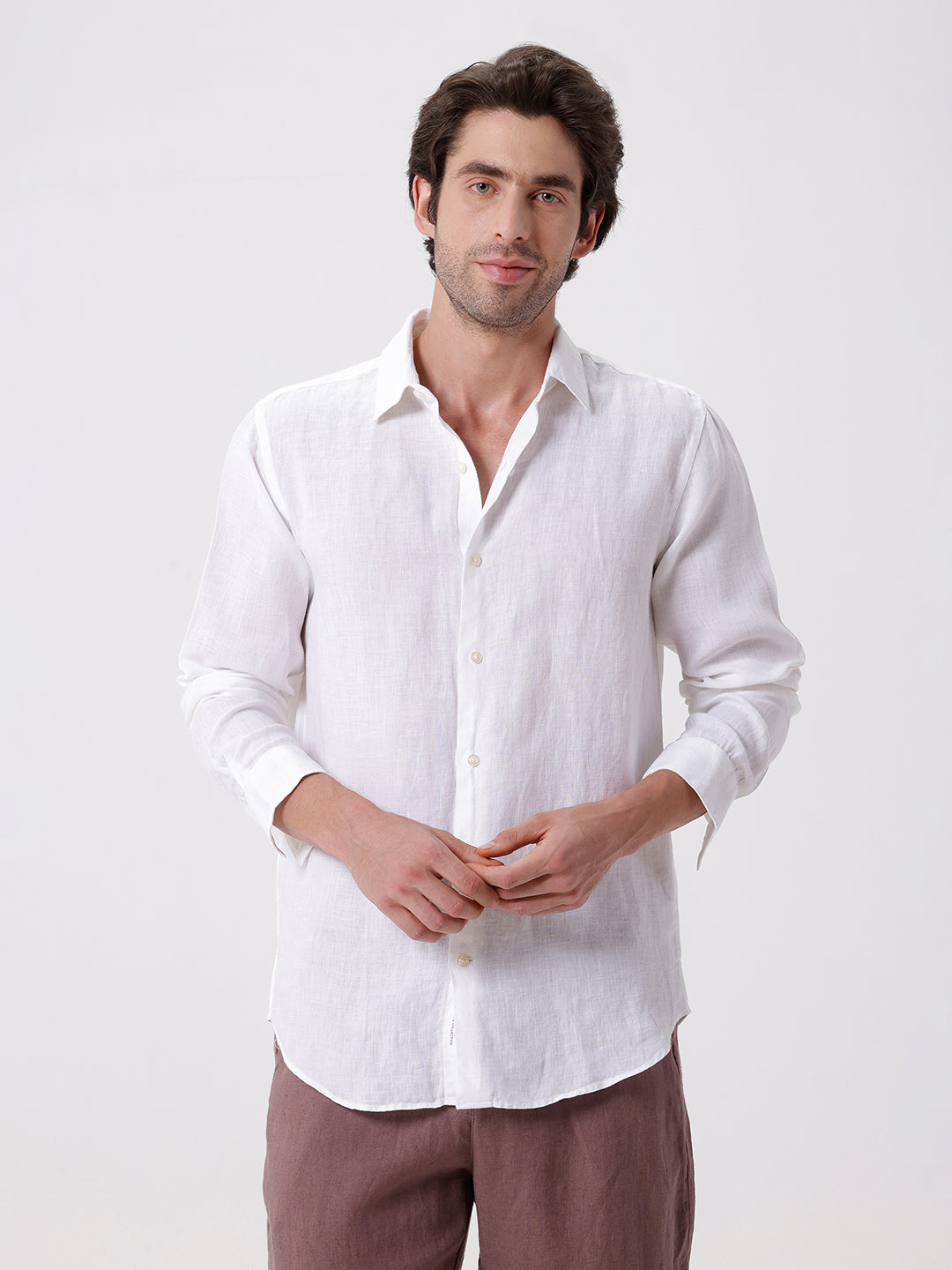 100% PURE LINEN FULL SLEEVE SHIRT