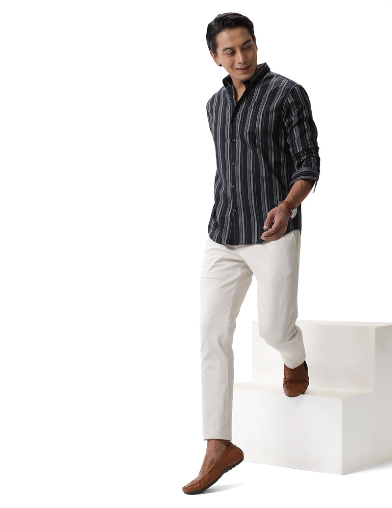 Slim Fit Formal Stripe Shirt