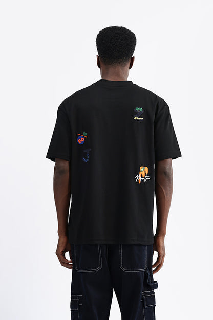 PATCH EMBROIDERED OVERSIZE TEES