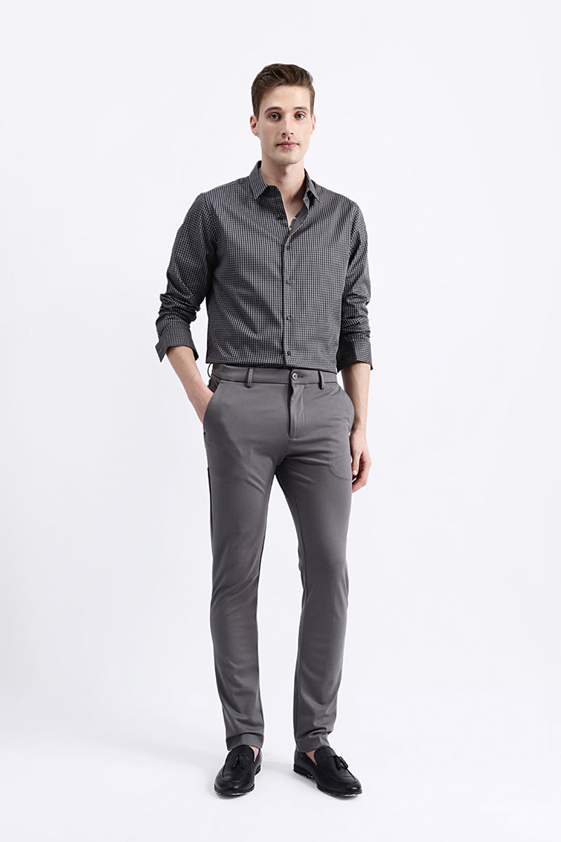 FULL SLEEVES HOUNDSTOOTH SHIRT